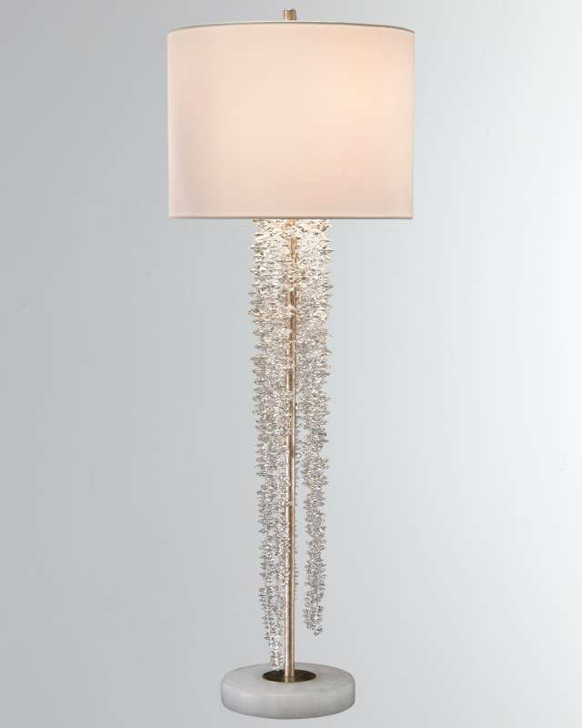 Cascading Crystal Waterfall Table Lamp
